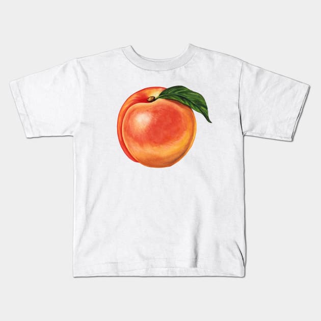 Peach Kids T-Shirt by KellyGilleran